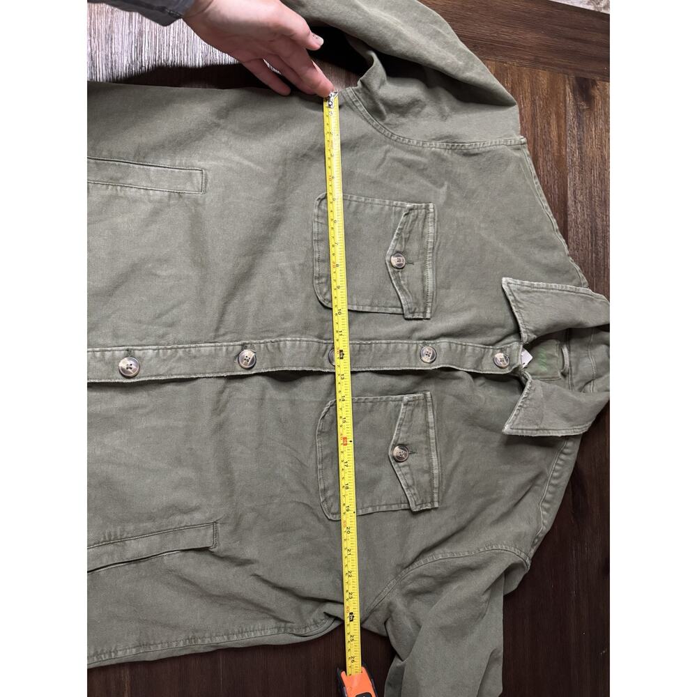 aerie Olive Green Button-Down Utility Jacket - Picture 3 of 9